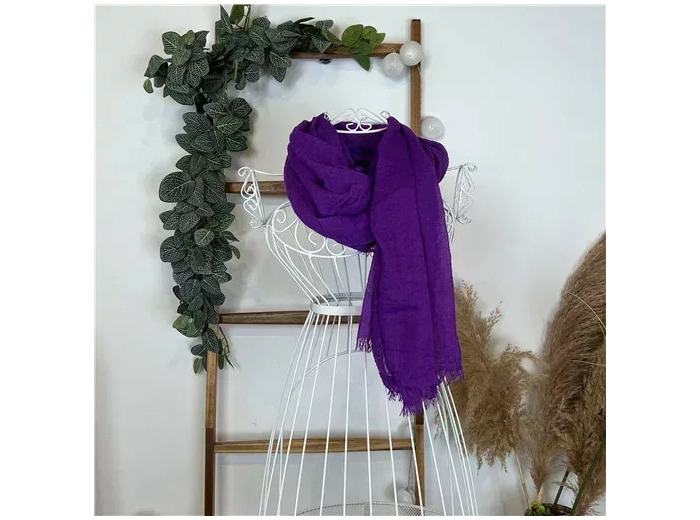 Y510– Foulard uni froissé (violet)