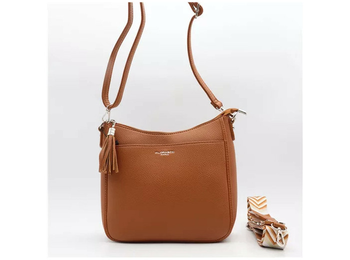 P410- Sac porté travers Flora & Co (camel)