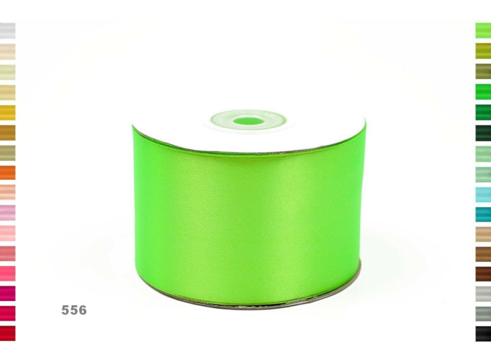 Ruban satin vert flash 556 largeur 50 mm