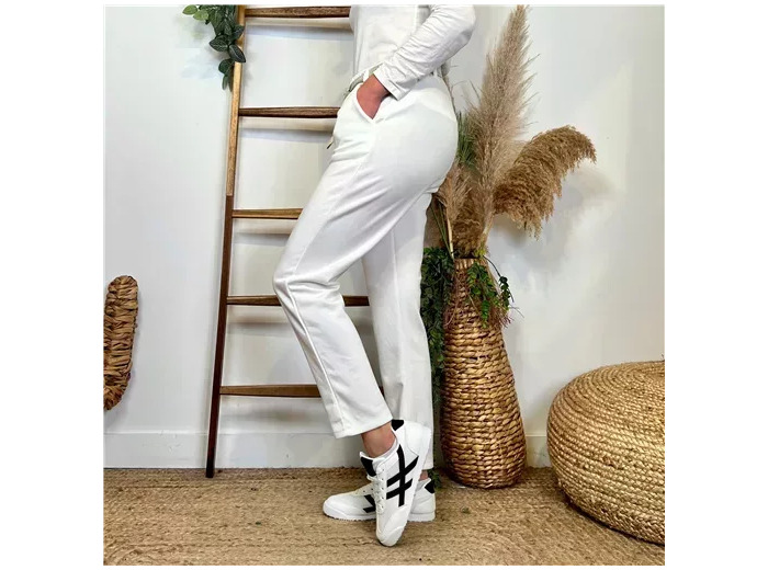 L798- Chino / Jogg Ceinture (Tu) 🇮🇹 (blanc)