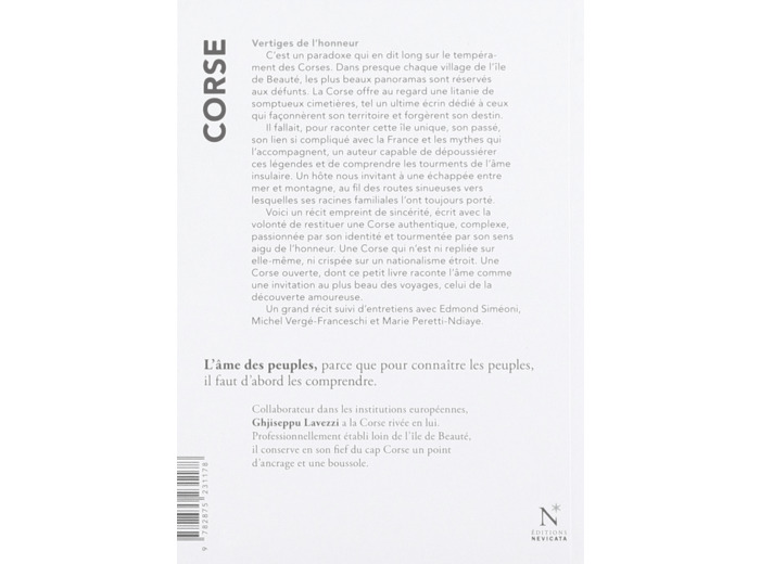 CORSE - VERTIGES DE L'HONNEUR