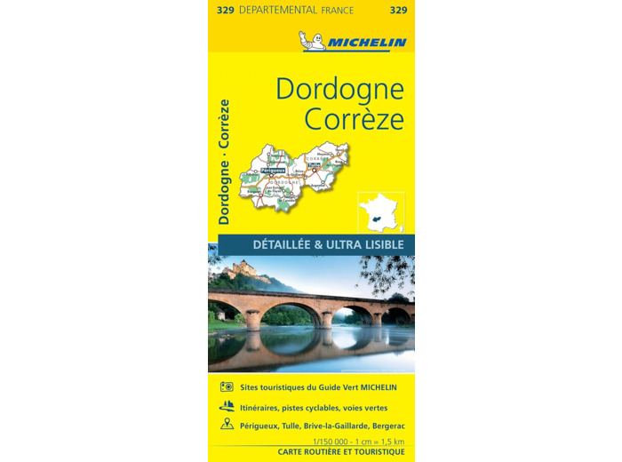 CARTE DEPARTEMENTALE DORDOGNE, CORREZE