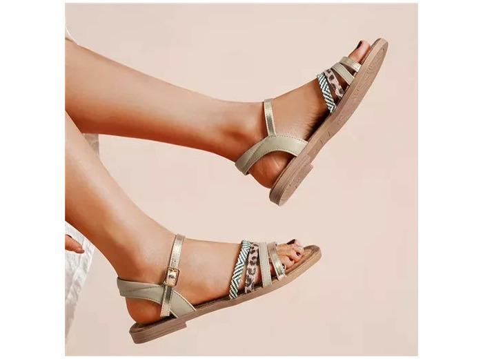 R424- Sandales (T36-T41) (kaki)