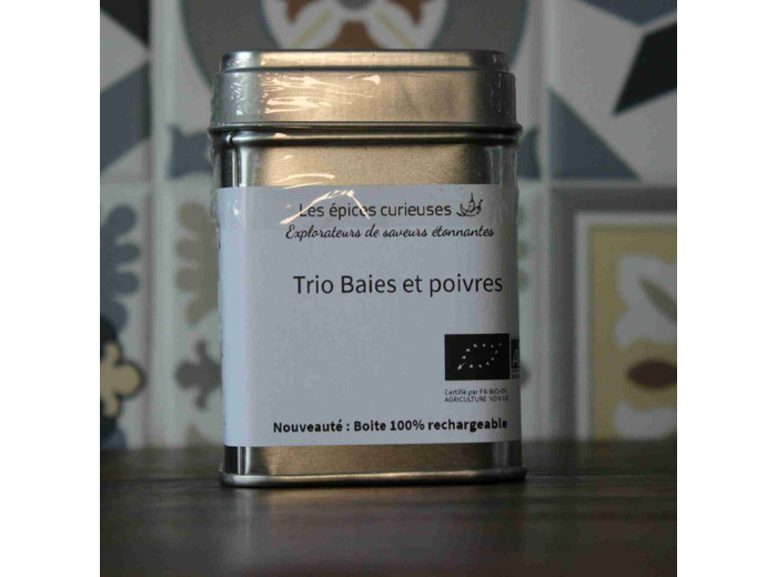Trio Baies et poivres de Madagascar - 30G - Boite métal