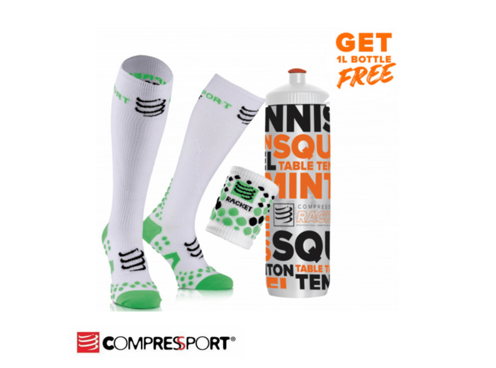 COMPRESSPORT PACK PERF & DETOX FULL SOCKS White