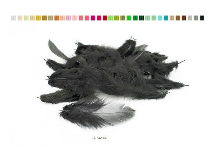Plumes marabout sachet de 5 g environ 80 pieces par sachet noir