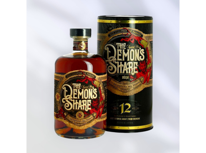Rhum The Demon’s Share 12 Ans – Panama – Arômes Vanille, Épices & Bois – 70cl