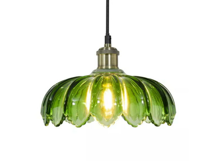 Suspension en verre pétale