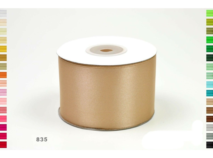 Ruban satin sand beige 835 Largeur 50 mm