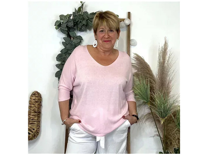 Z145.- Pull léger Emporium (Gt) (rose bébé)