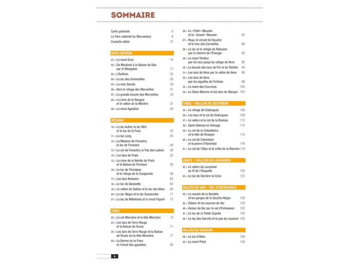 MERCANTOUR, LES PLUS BELLES RANDONNEES