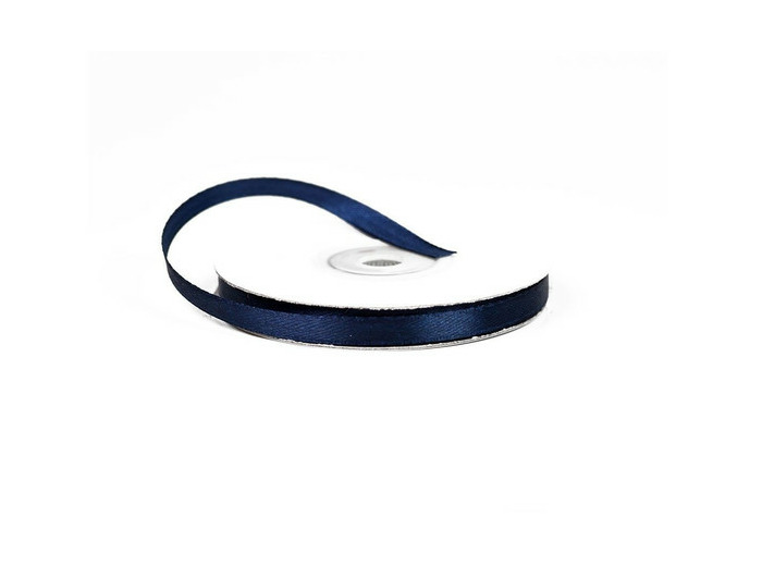 Ruban satin bleu marine 370 Largeur 6 mm