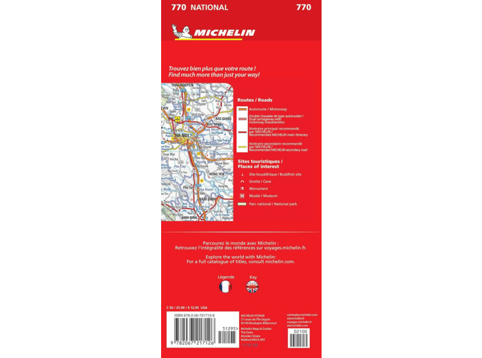 CARTE NATIONALE VIETNAM LAOS CAMBODGE / VIETNAM LAOS CAMBODIA