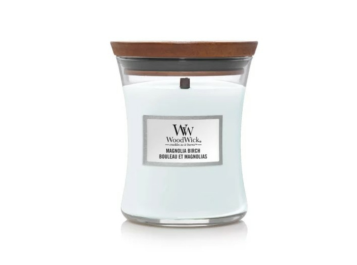 WoodWick Moyenne Jarre Bouleau et magnolias