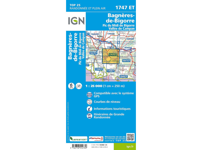 1747ET BAGNERES-DE-BIGORRE PIC DU MIDI DE BIGORRE VALLEE DE CAMPAN