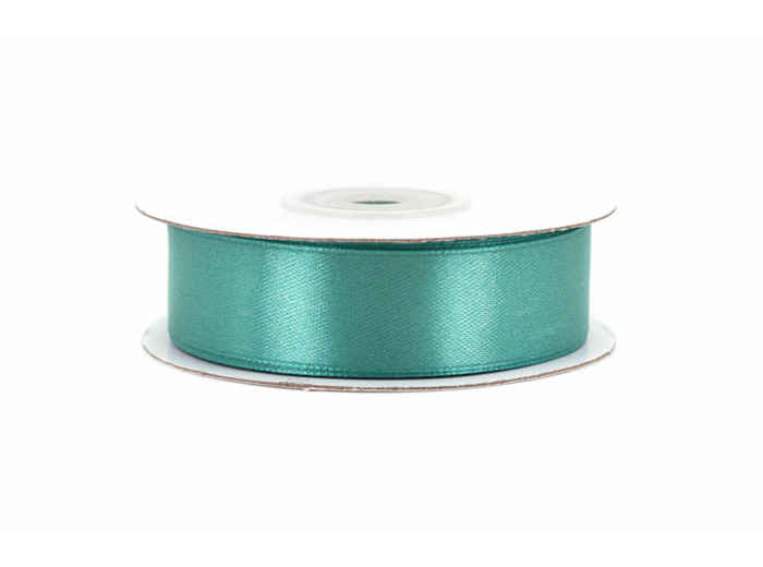 Ruban satin 18 mm de large par bobine de 25m bleu petrol