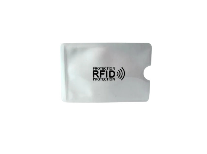 Etui de protection carte bancaire RFID blindé anti-scan Blanc