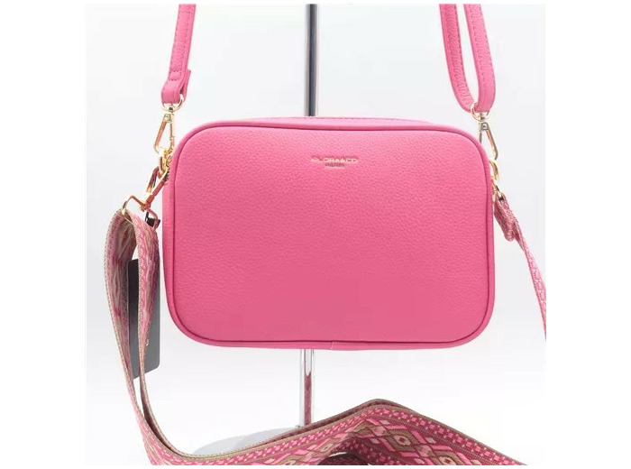 P426- Sac 3 poches Flora&Co (fuchsia)
