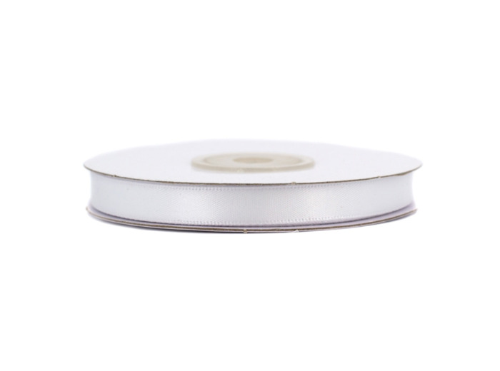 Ruban satin double face 10 mm de large 20 metres de long Blanc