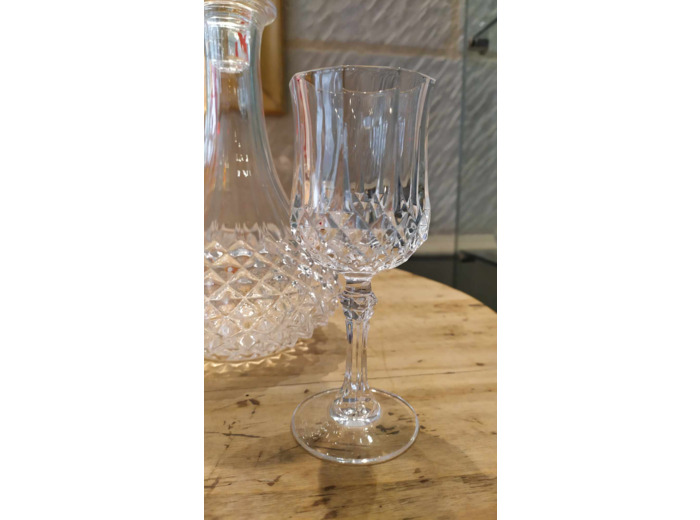 6 Verres à pied Cristal d'Arques