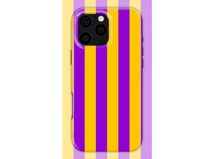 Purple Pie Stripes Case | Coque de téléphone 3D 2en1 Ultra-résistante