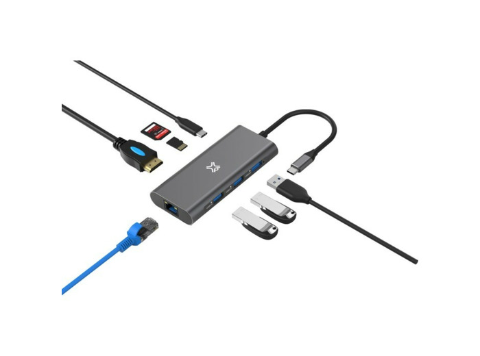 XTREMEMAC - Hub USB-C 8 ports aluminium