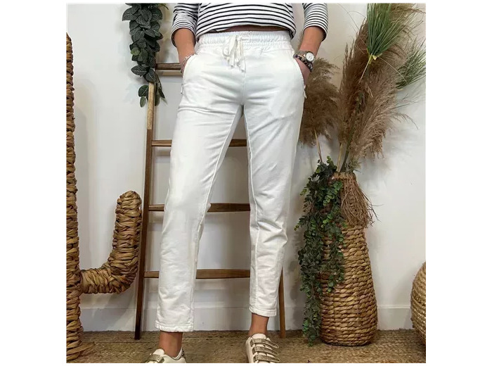 L810- Jogg 2 poches zippées 🇮🇹 (blanc)