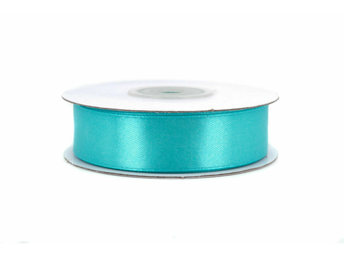 Ruban satin 18 mm de large par bobine de 25m turquoise