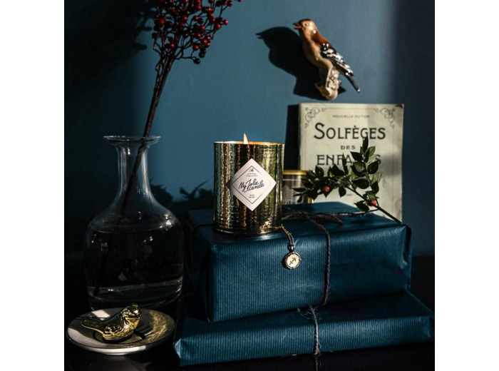 Bougie avec bijou or - Astrologie - VIERGE (Collier)