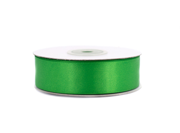 Ruban satin double face 25 mm de large 20 metres de long Vert
