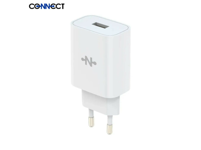 CONNECT - Chargeur Secteur USB Charge Rapide 18W Blanc