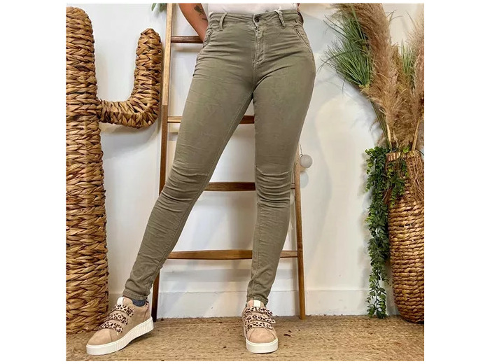 P072- Jean "Poches zippées" Melly.and.Co (Xs-Xl) (beige)