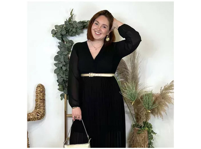Z366- Robe Longue "C'Mélodie" (Gt) (noir)