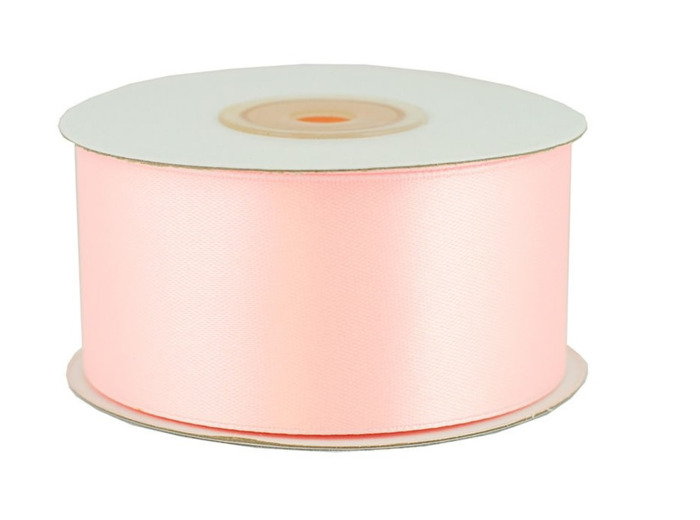 Ruban satin 38 mm de large bobine de 25 m rose tendre ref 123