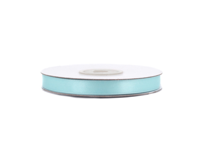 Ruban satin double face 10 mm de large 20 metres de long Bleu ciel