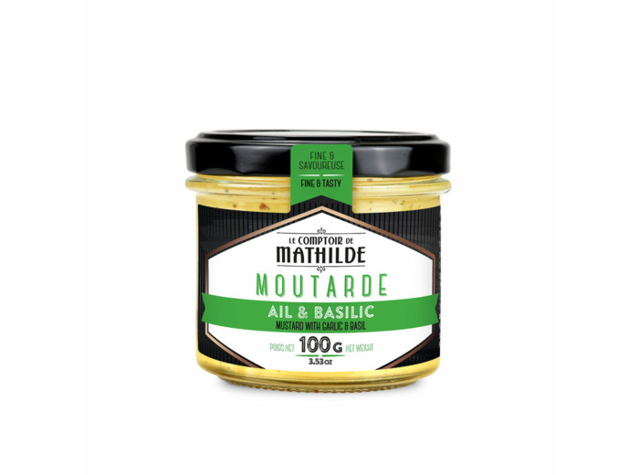 Moutarde Ail et Basilic 100g