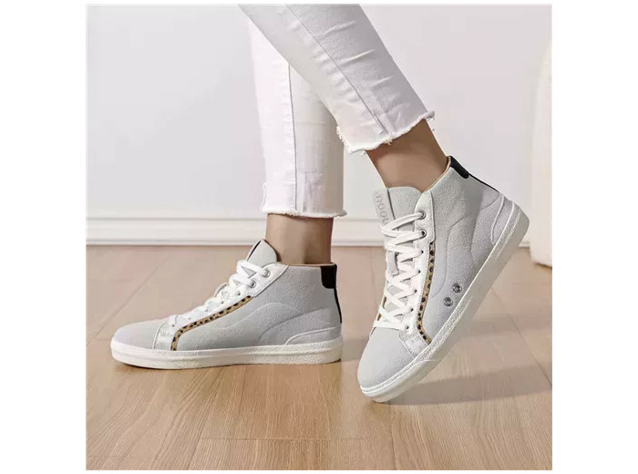 R404- Sneakers Montante Moow (T36-T41) (argenté)