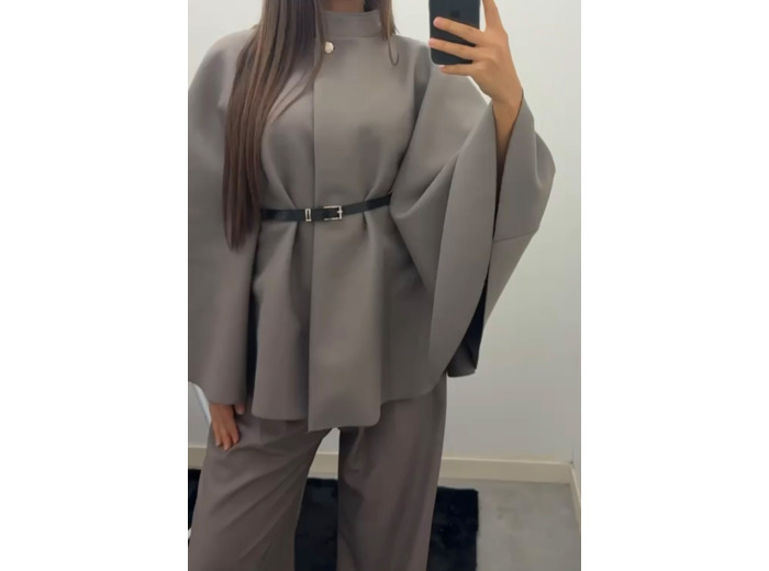 Veste kimono ceinturée