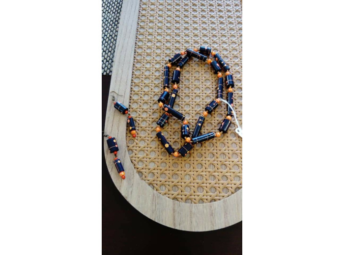 Ensemble collier et boucles d'oreilles fait main