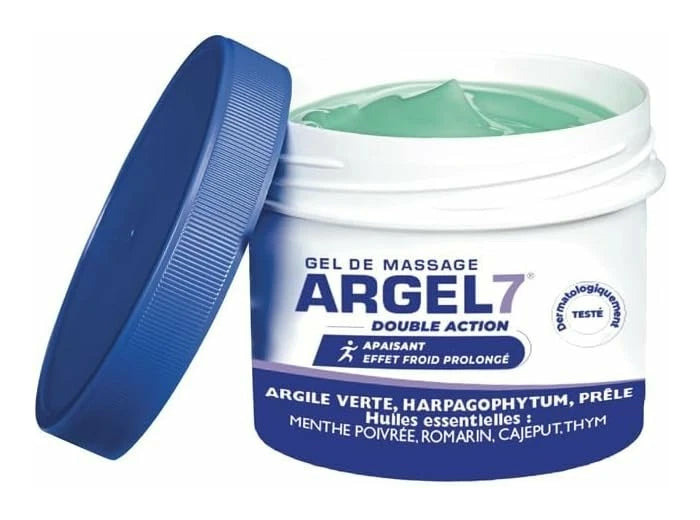NaturAvignon - Pot Argel 7 Double Action – Gel de Massage Effet Froid - 120 ml