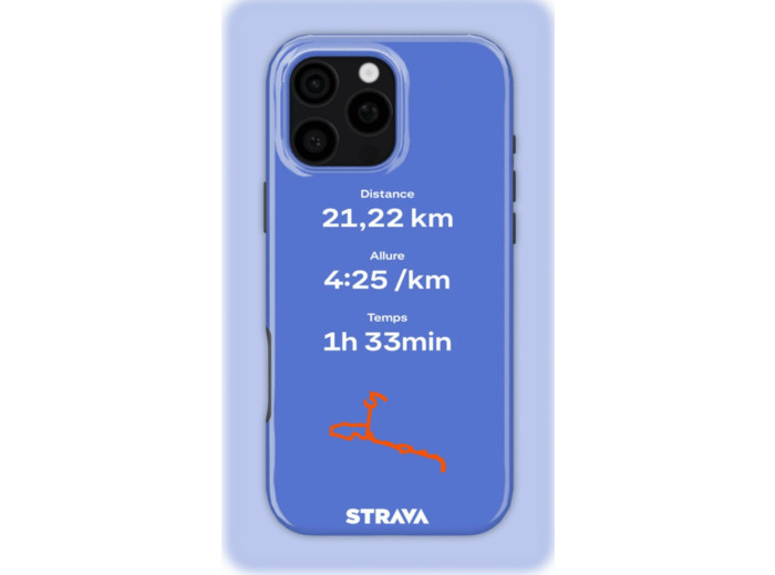 Mon Run Strava - Bleu intens | Coque 3D 2en1 Ultra-résistante