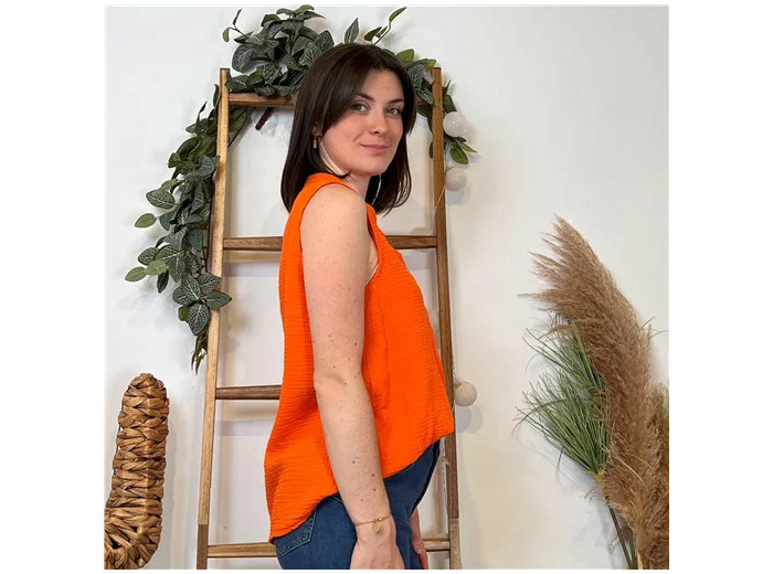 K172- Debardeur coton (Tu) 🇮🇹 (orange)