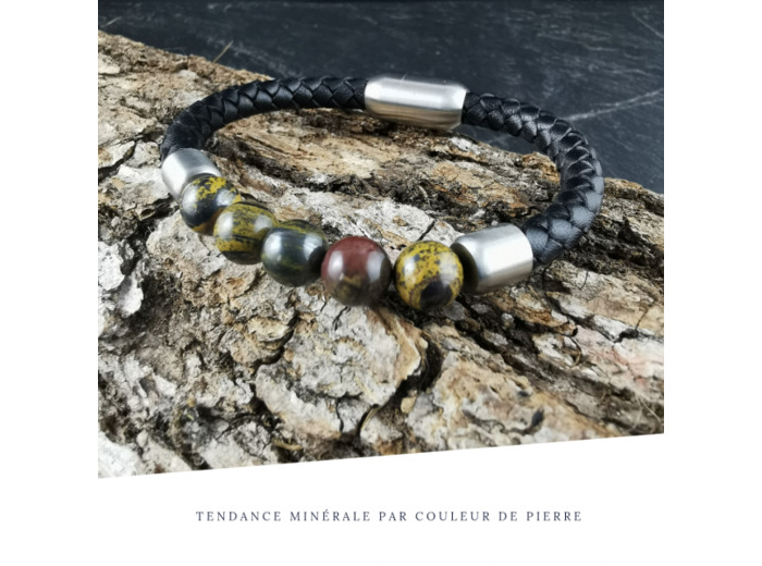 Bracelet Homme Cuir Simple Oeil de fer