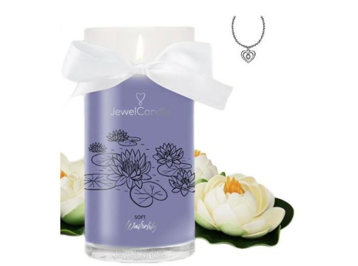 JewelCandle Bougie Bijou Collier Soft water lily