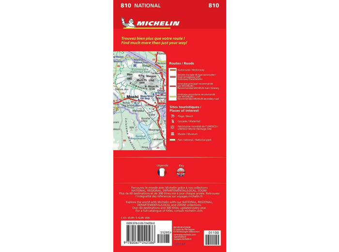 CARTE NATIONALE TANZANIE/TANZANIA-ZANZIBAR