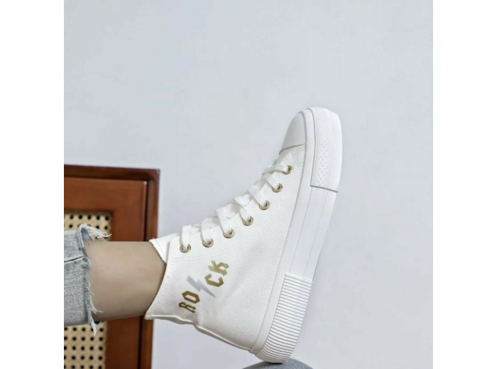 Baskets montantes Rock white - Janis - Chicmuse