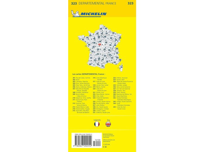 CARTE DEPARTEMENTALE CHER, INDRE