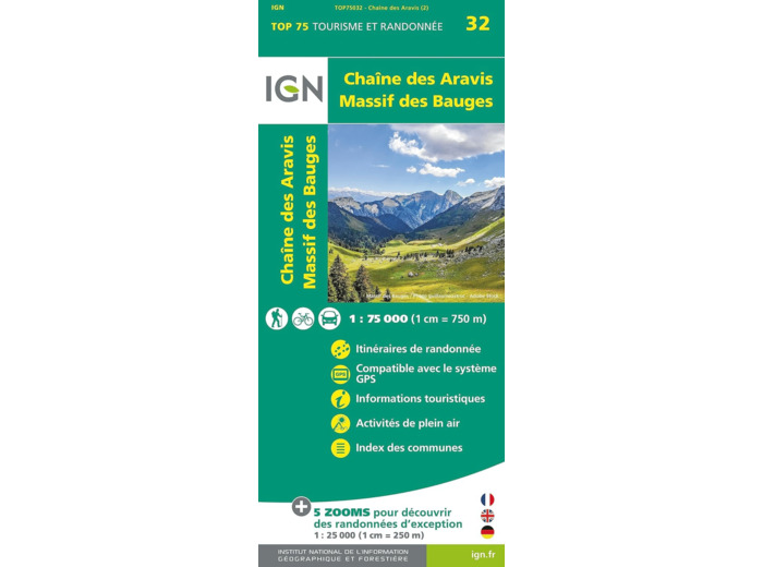 TOP75032 CHAINE DES ARAVIS MASSIF DES BAUGES