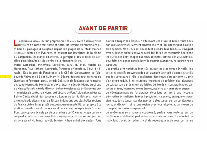 OCCITANIE VOL.1 VOYAGES A VELO ET VELO ELECTRIQUE - ITINERAIRES DE 2 A 6 JOURS : HERAULT, PYRENEES-O