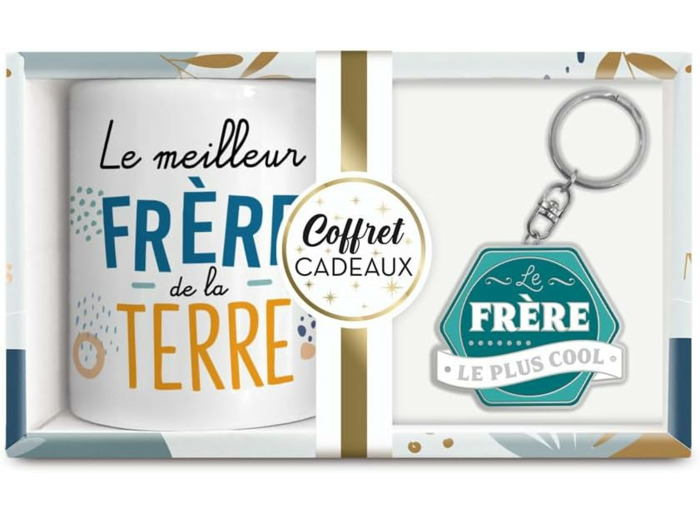 STC coffret mug et porte clés "Frère"